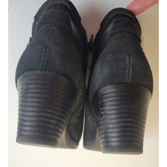 Clarks Black Ankle Boots with Buckle Detail - Picture 7 of 9